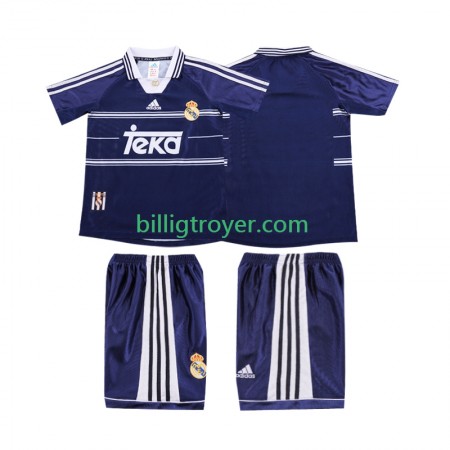 Billige Fotballdrakter Real Madrid 1999 Barn Retro Bortedraktsett 1998 Kortermet